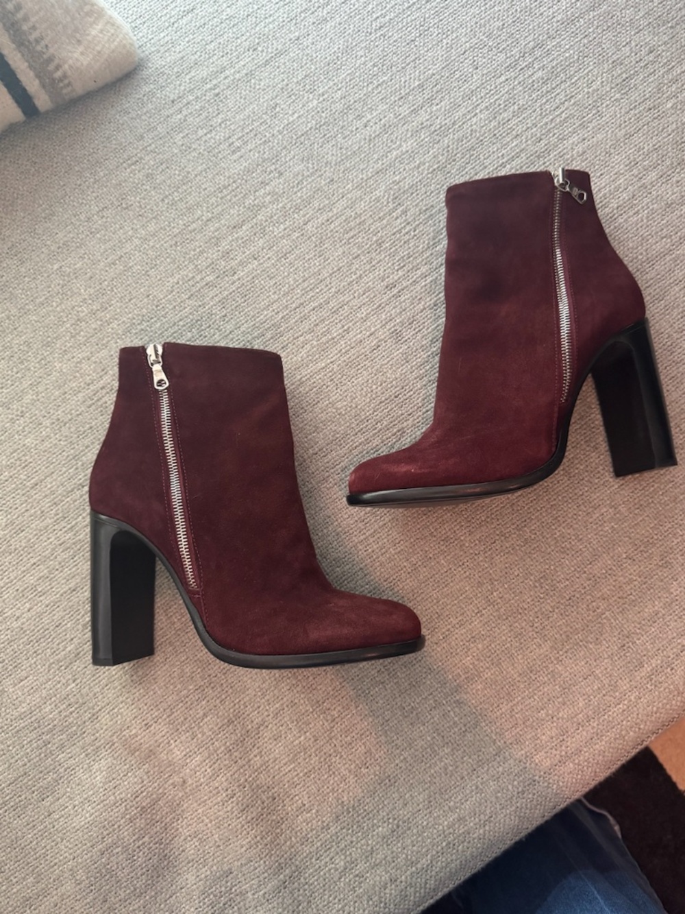 Rag & Bone Burgundy Suede Boots